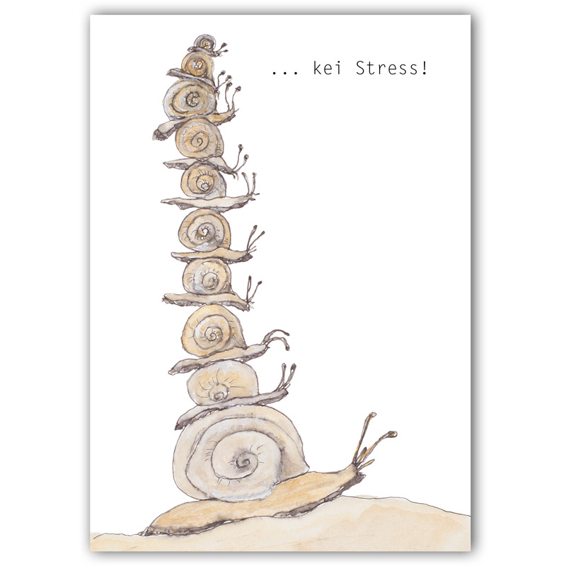 Postkarte kei Stress