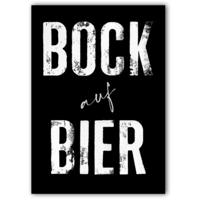 Postkarte Bock auf Bier