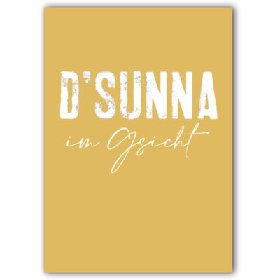 Postkarte d’Sunna im Gsicht │ Art.Nr. 222